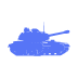 Blue icon of a military tank.
