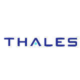 Logo of Thales in blue on a white background.